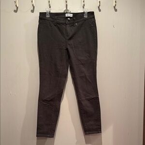 LILA RYAN Dark Grey/Army Green Skinny Jeans with Tapered Leg